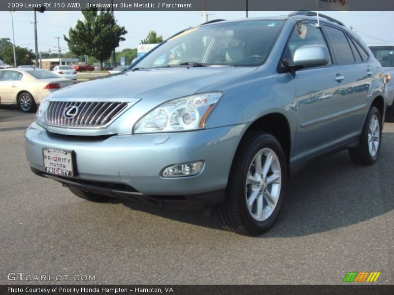 Breakwater Blue Metallic / Parchment 2009 Lexus RX 350 AWD