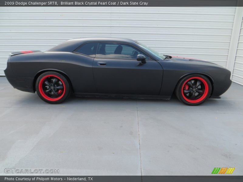 Brilliant Black Crystal Pearl Coat / Dark Slate Gray 2009 Dodge Challenger SRT8