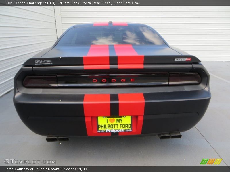 Brilliant Black Crystal Pearl Coat / Dark Slate Gray 2009 Dodge Challenger SRT8