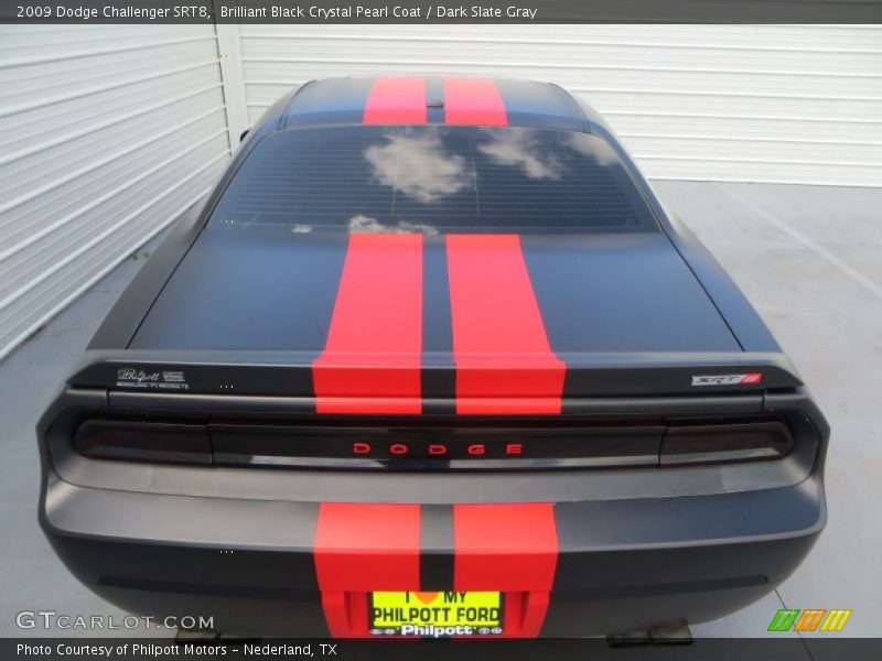 Brilliant Black Crystal Pearl Coat / Dark Slate Gray 2009 Dodge Challenger SRT8