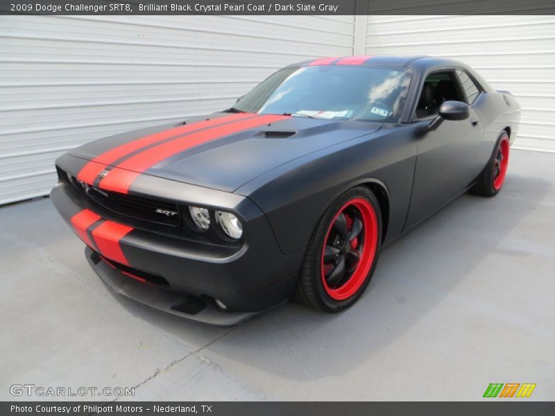 Brilliant Black Crystal Pearl Coat / Dark Slate Gray 2009 Dodge Challenger SRT8