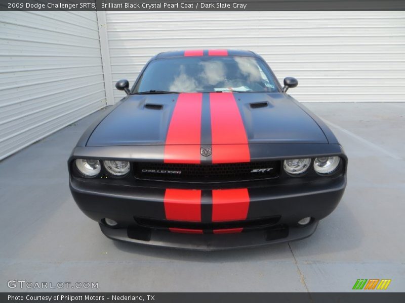 Brilliant Black Crystal Pearl Coat / Dark Slate Gray 2009 Dodge Challenger SRT8