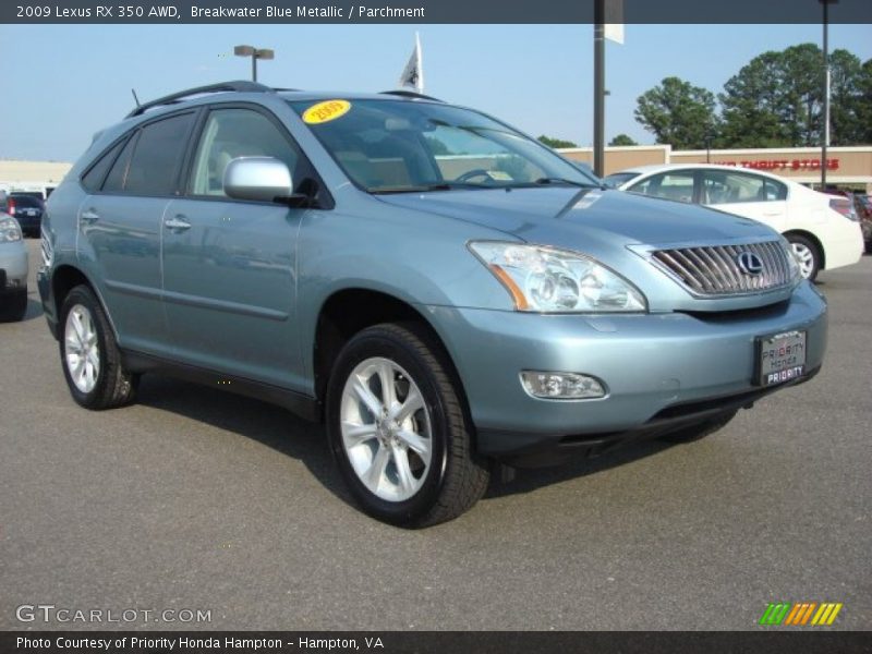 Breakwater Blue Metallic / Parchment 2009 Lexus RX 350 AWD