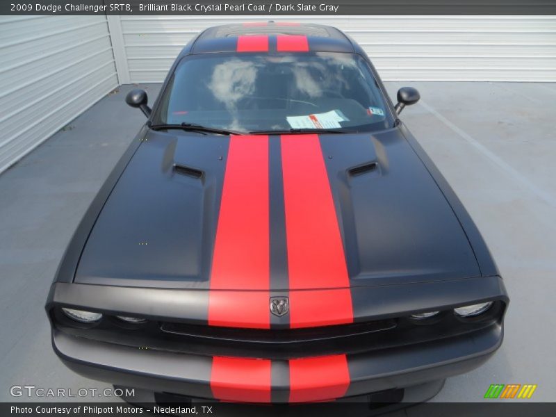 Brilliant Black Crystal Pearl Coat / Dark Slate Gray 2009 Dodge Challenger SRT8