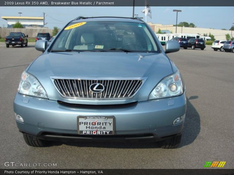Breakwater Blue Metallic / Parchment 2009 Lexus RX 350 AWD