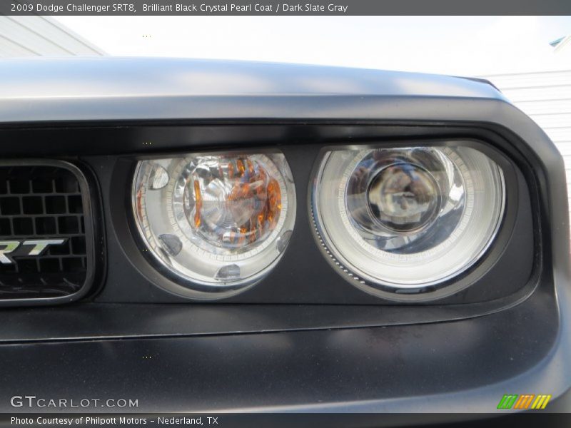 Brilliant Black Crystal Pearl Coat / Dark Slate Gray 2009 Dodge Challenger SRT8