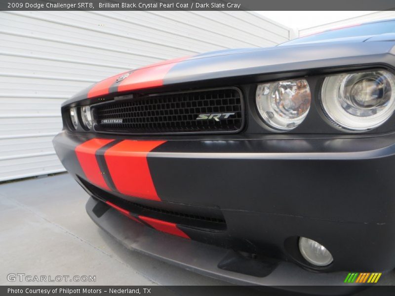 Brilliant Black Crystal Pearl Coat / Dark Slate Gray 2009 Dodge Challenger SRT8