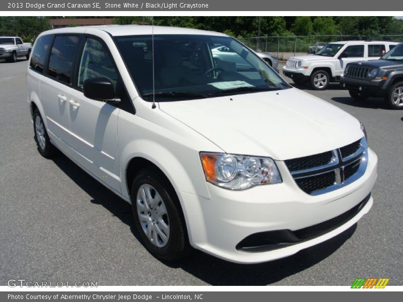Stone White / Black/Light Graystone 2013 Dodge Grand Caravan SE