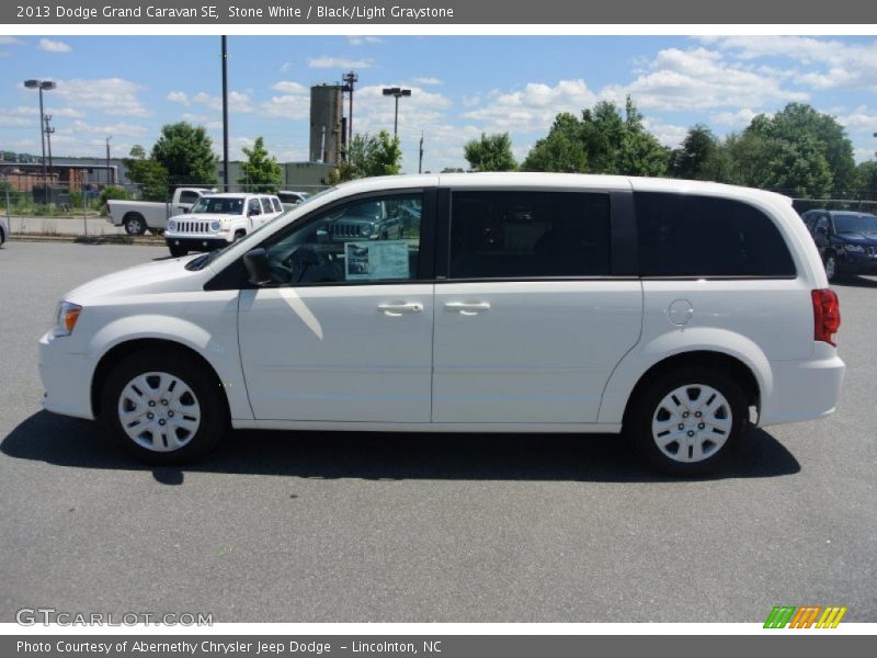 Stone White / Black/Light Graystone 2013 Dodge Grand Caravan SE