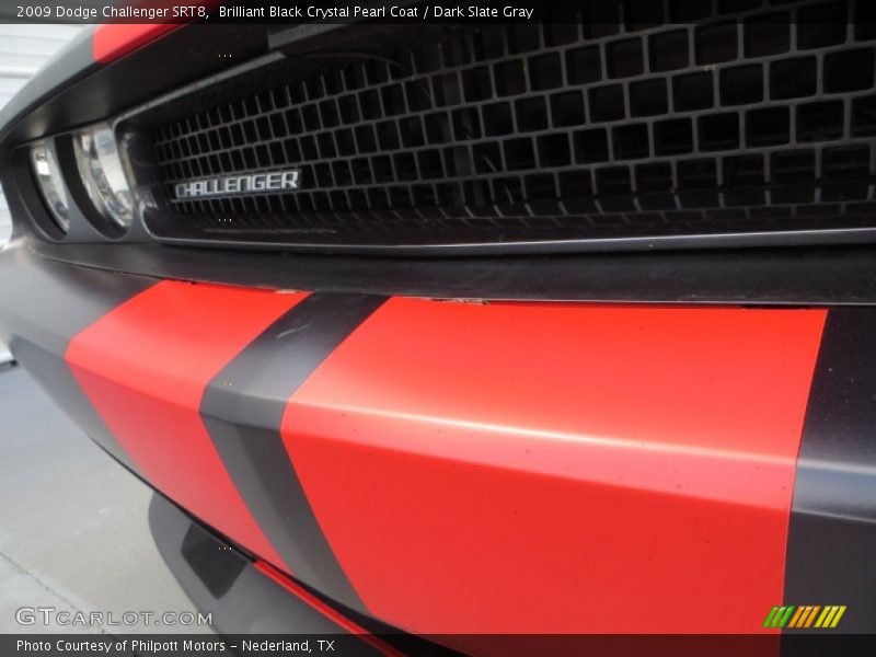 Brilliant Black Crystal Pearl Coat / Dark Slate Gray 2009 Dodge Challenger SRT8
