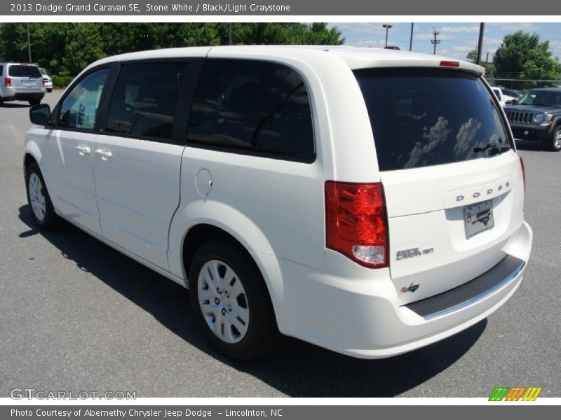 Stone White / Black/Light Graystone 2013 Dodge Grand Caravan SE