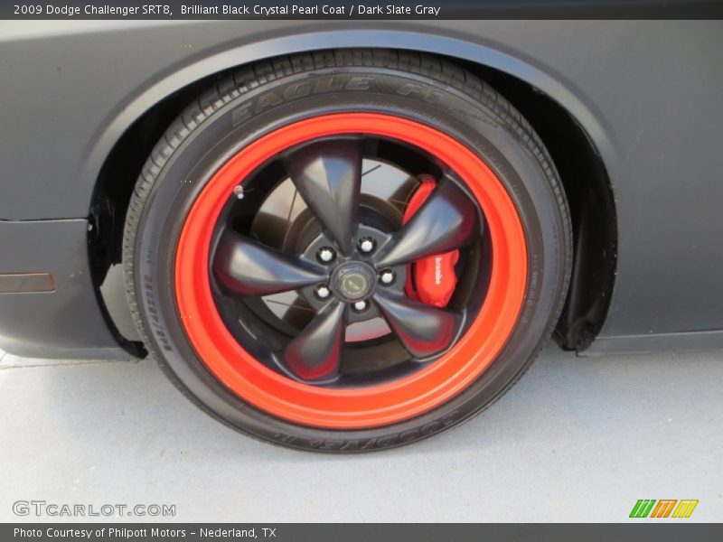 Brilliant Black Crystal Pearl Coat / Dark Slate Gray 2009 Dodge Challenger SRT8