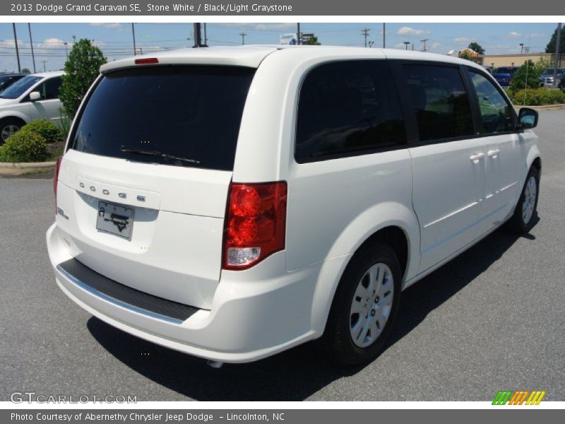 Stone White / Black/Light Graystone 2013 Dodge Grand Caravan SE