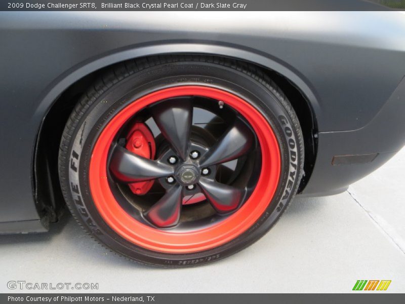 Brilliant Black Crystal Pearl Coat / Dark Slate Gray 2009 Dodge Challenger SRT8