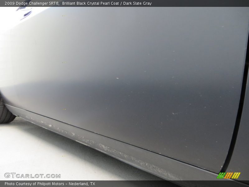 Brilliant Black Crystal Pearl Coat / Dark Slate Gray 2009 Dodge Challenger SRT8