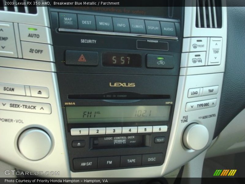 Breakwater Blue Metallic / Parchment 2009 Lexus RX 350 AWD