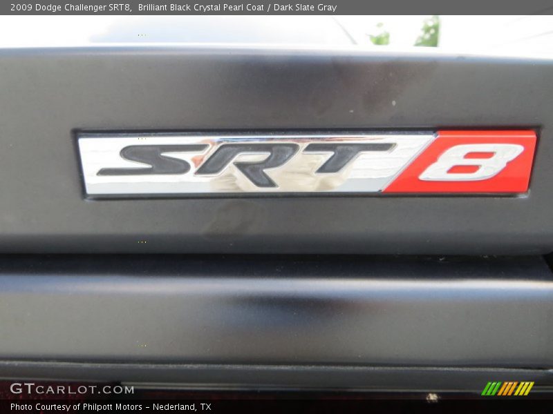 Brilliant Black Crystal Pearl Coat / Dark Slate Gray 2009 Dodge Challenger SRT8