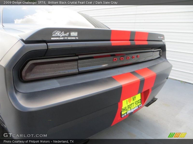 Brilliant Black Crystal Pearl Coat / Dark Slate Gray 2009 Dodge Challenger SRT8
