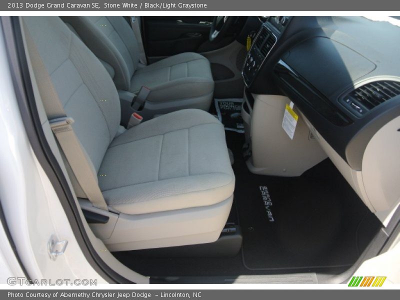 Stone White / Black/Light Graystone 2013 Dodge Grand Caravan SE