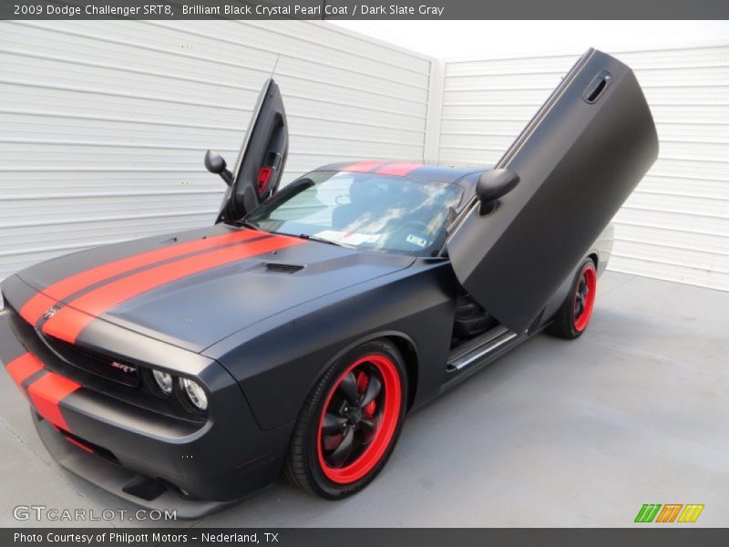 Brilliant Black Crystal Pearl Coat / Dark Slate Gray 2009 Dodge Challenger SRT8