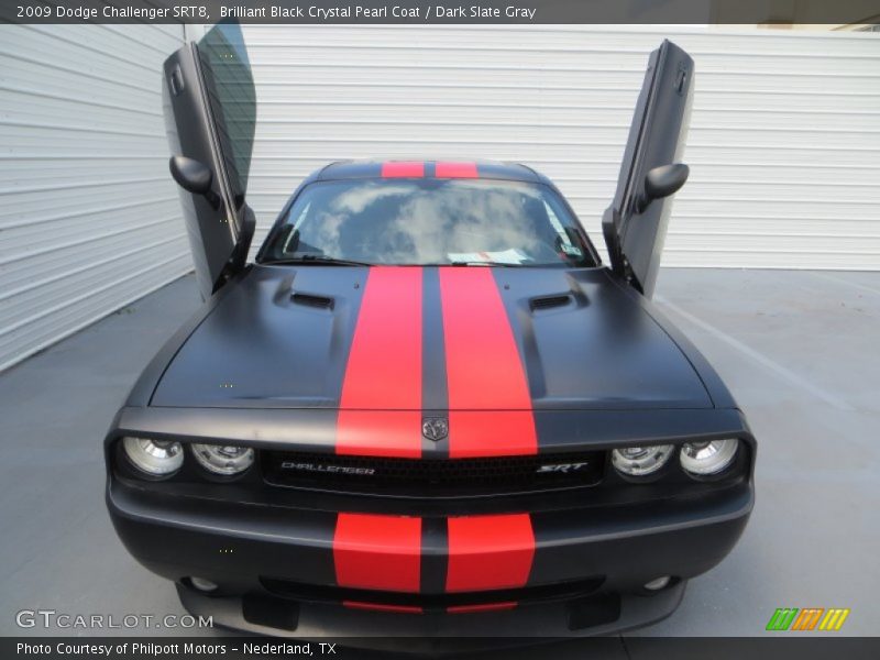 Brilliant Black Crystal Pearl Coat / Dark Slate Gray 2009 Dodge Challenger SRT8