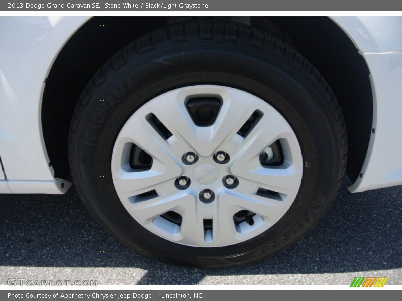 Stone White / Black/Light Graystone 2013 Dodge Grand Caravan SE
