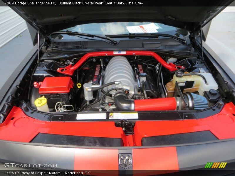Brilliant Black Crystal Pearl Coat / Dark Slate Gray 2009 Dodge Challenger SRT8