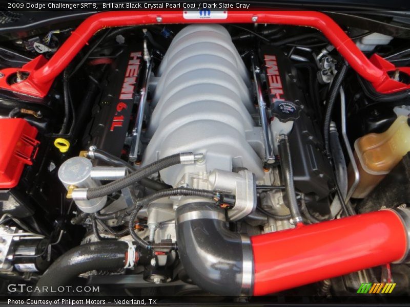 Brilliant Black Crystal Pearl Coat / Dark Slate Gray 2009 Dodge Challenger SRT8