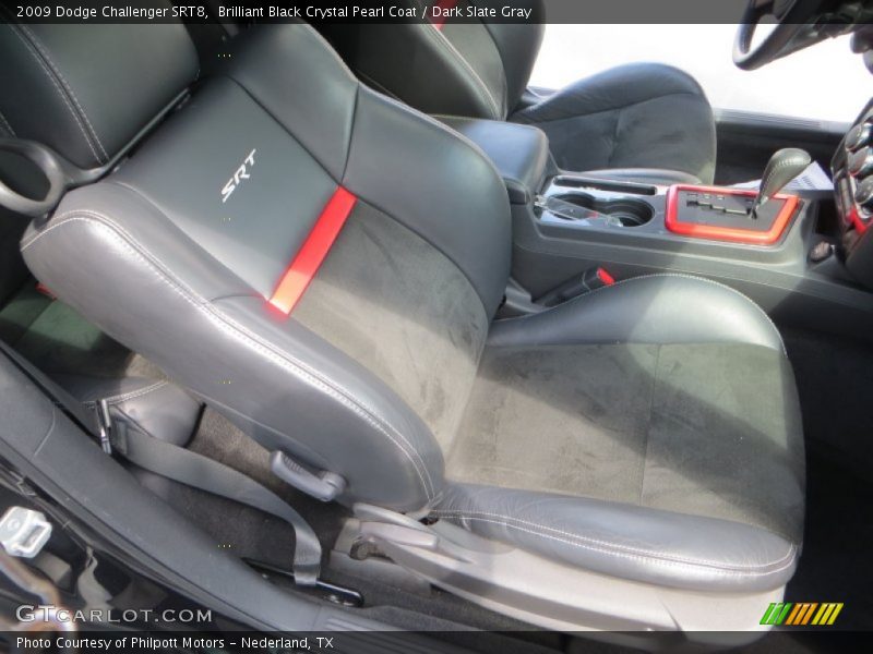 Brilliant Black Crystal Pearl Coat / Dark Slate Gray 2009 Dodge Challenger SRT8