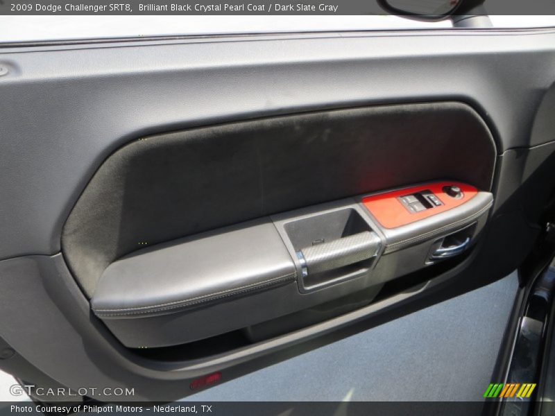 Brilliant Black Crystal Pearl Coat / Dark Slate Gray 2009 Dodge Challenger SRT8