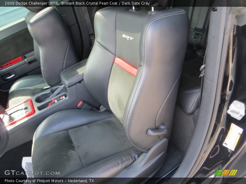 Brilliant Black Crystal Pearl Coat / Dark Slate Gray 2009 Dodge Challenger SRT8