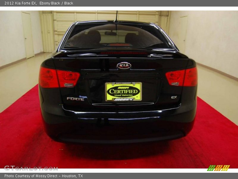 Ebony Black / Black 2012 Kia Forte EX