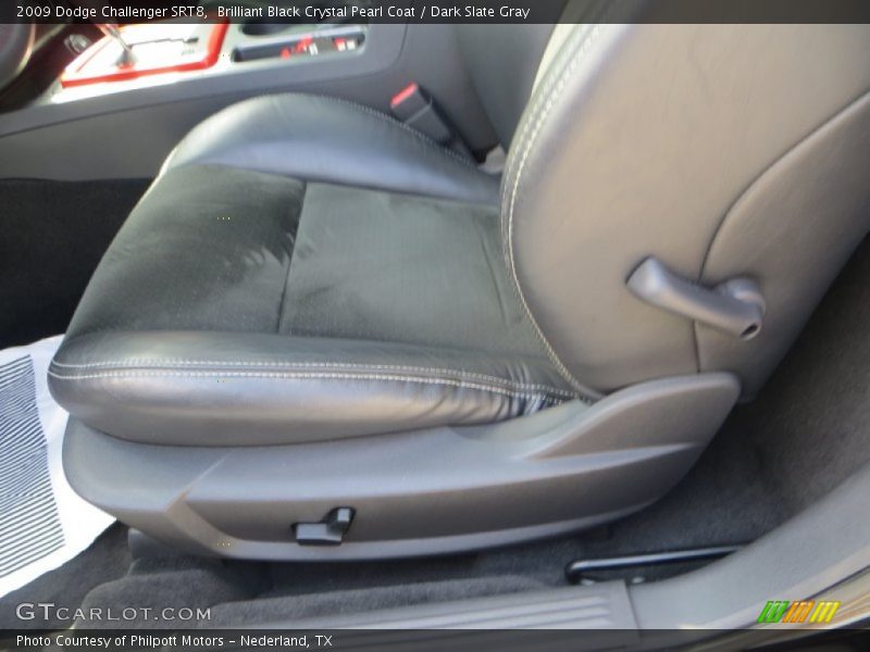 Brilliant Black Crystal Pearl Coat / Dark Slate Gray 2009 Dodge Challenger SRT8