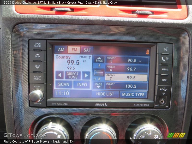Brilliant Black Crystal Pearl Coat / Dark Slate Gray 2009 Dodge Challenger SRT8