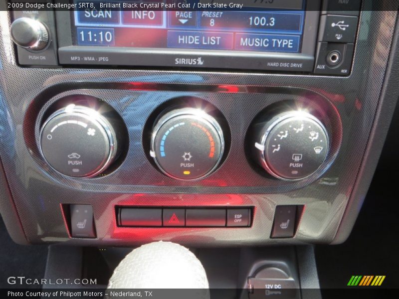 Brilliant Black Crystal Pearl Coat / Dark Slate Gray 2009 Dodge Challenger SRT8