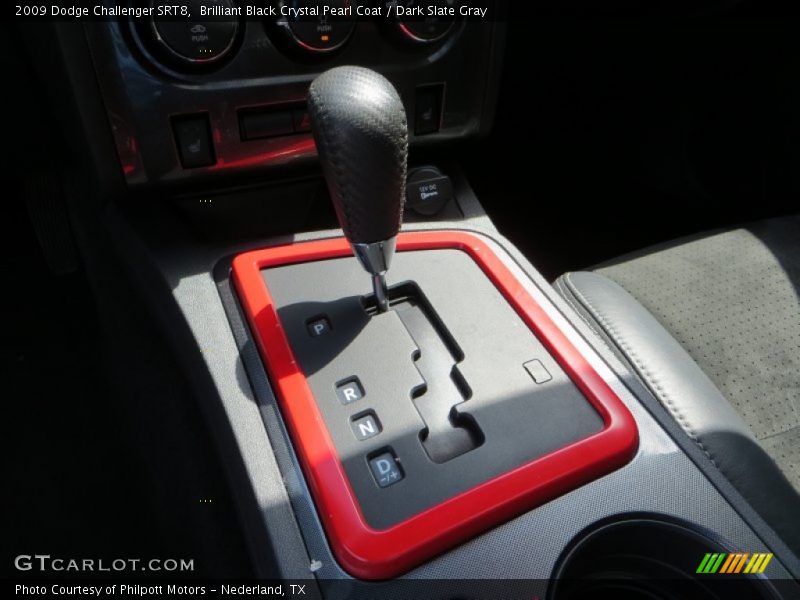 Brilliant Black Crystal Pearl Coat / Dark Slate Gray 2009 Dodge Challenger SRT8