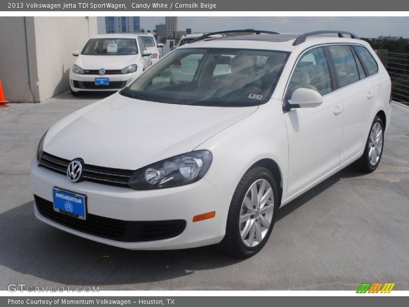 Candy White / Cornsilk Beige 2013 Volkswagen Jetta TDI SportWagen