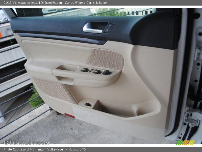 Candy White / Cornsilk Beige 2013 Volkswagen Jetta TDI SportWagen