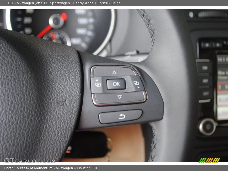 Candy White / Cornsilk Beige 2013 Volkswagen Jetta TDI SportWagen