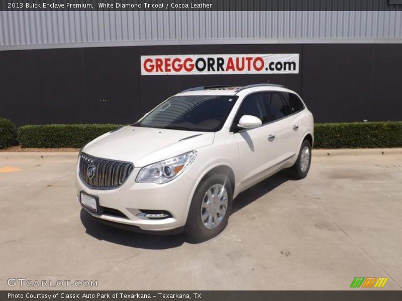White Diamond Tricoat / Cocoa Leather 2013 Buick Enclave Premium