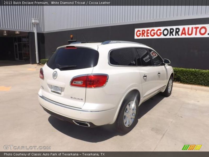 White Diamond Tricoat / Cocoa Leather 2013 Buick Enclave Premium