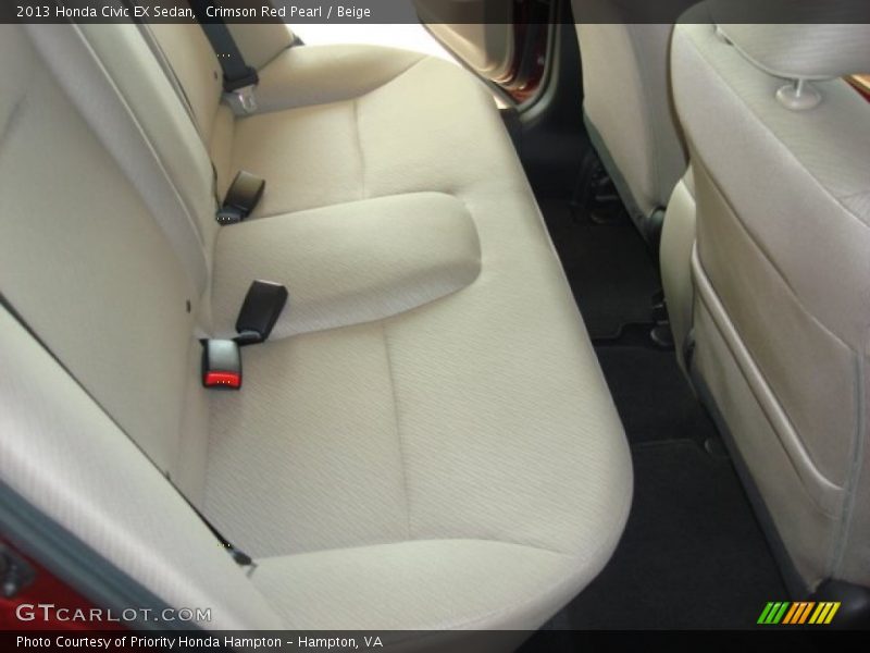 Crimson Red Pearl / Beige 2013 Honda Civic EX Sedan