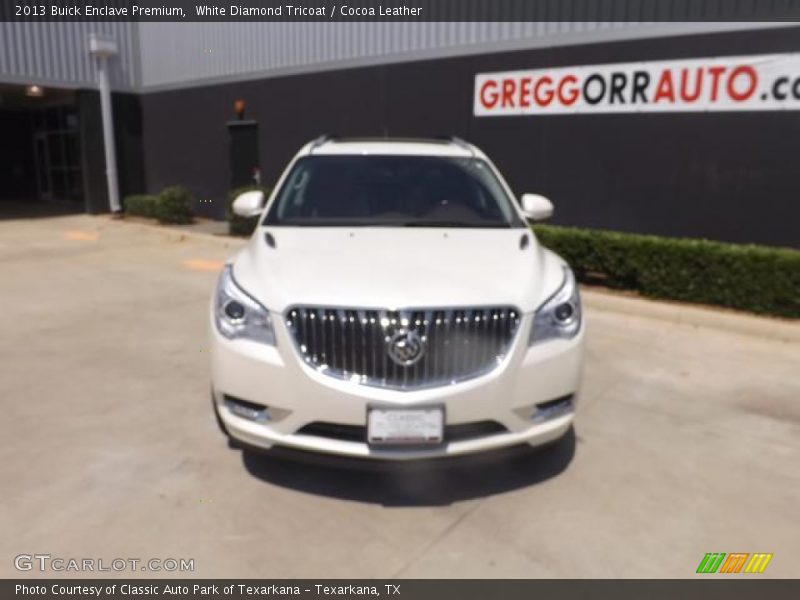 White Diamond Tricoat / Cocoa Leather 2013 Buick Enclave Premium