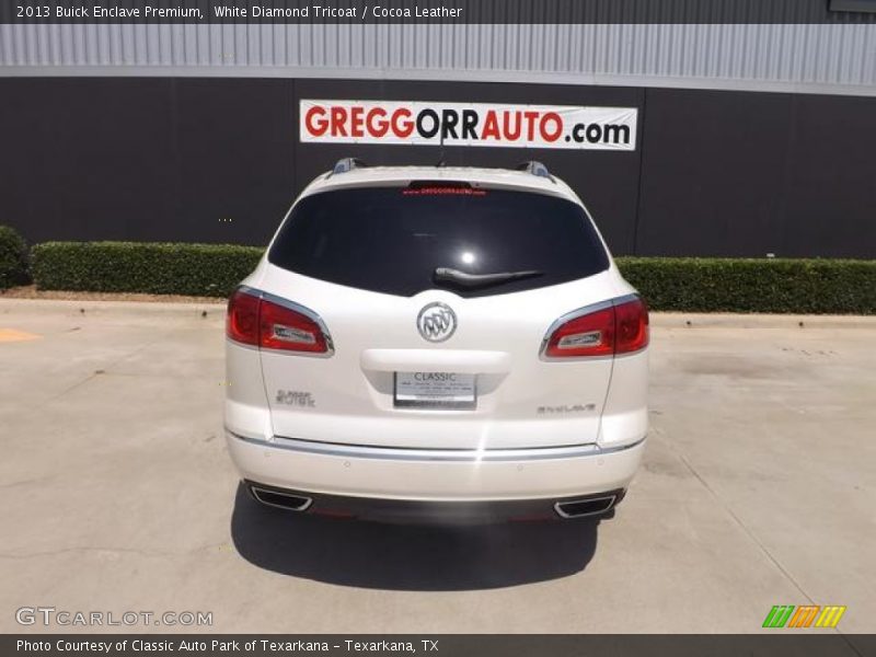 White Diamond Tricoat / Cocoa Leather 2013 Buick Enclave Premium
