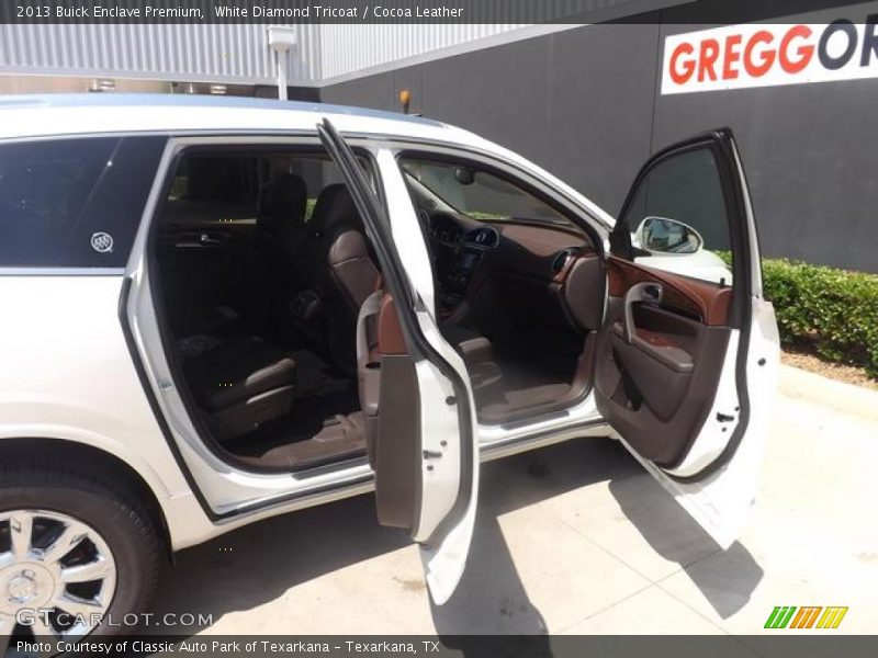 White Diamond Tricoat / Cocoa Leather 2013 Buick Enclave Premium
