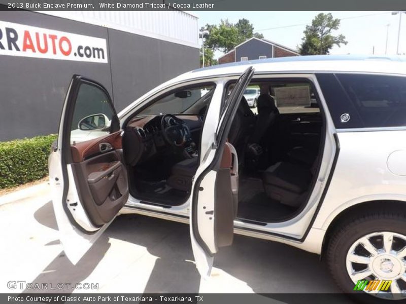 White Diamond Tricoat / Cocoa Leather 2013 Buick Enclave Premium