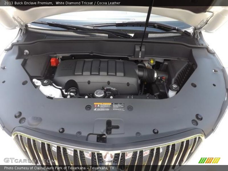 White Diamond Tricoat / Cocoa Leather 2013 Buick Enclave Premium