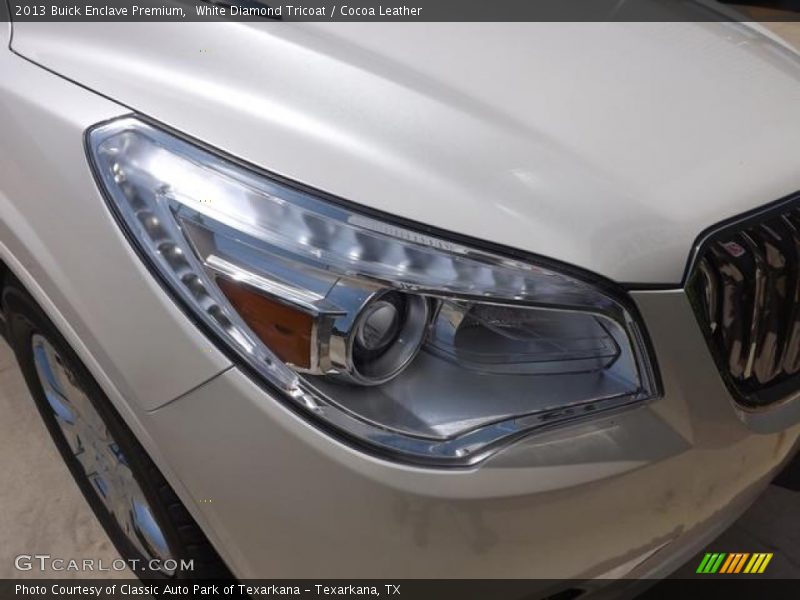 White Diamond Tricoat / Cocoa Leather 2013 Buick Enclave Premium