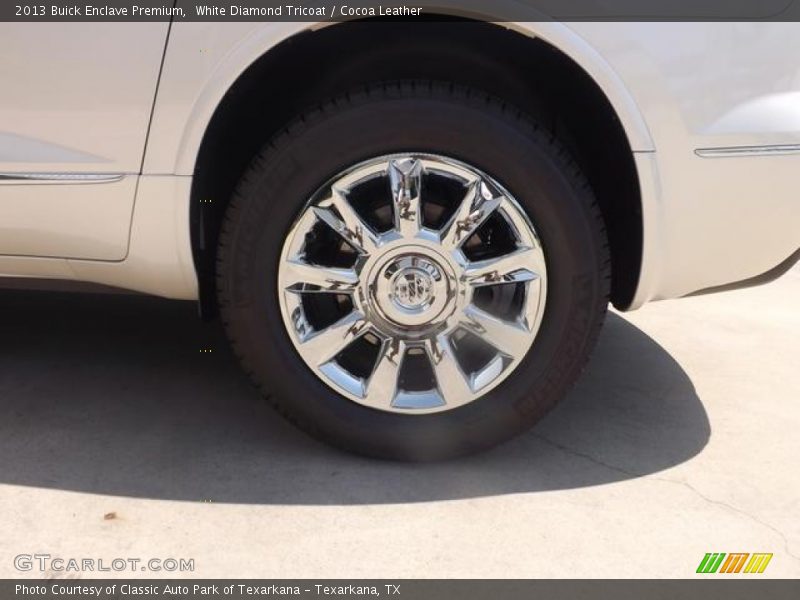 White Diamond Tricoat / Cocoa Leather 2013 Buick Enclave Premium