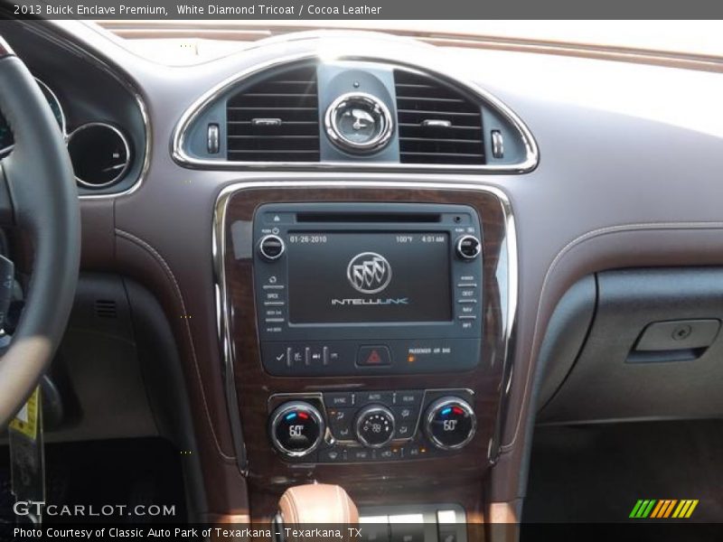 White Diamond Tricoat / Cocoa Leather 2013 Buick Enclave Premium